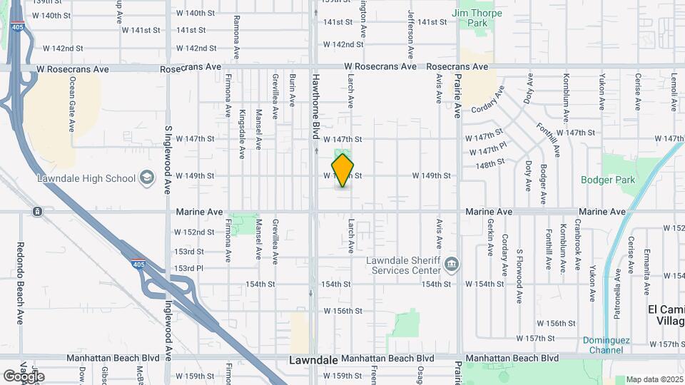 14923 Larch Ave Map and Location Details