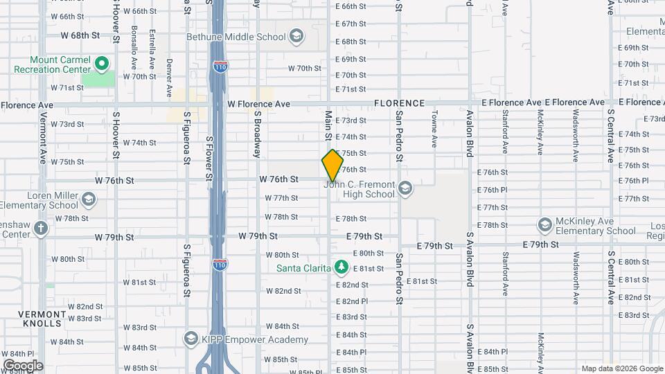 110 E 76th Pl, Unit 110 Map and Location Details