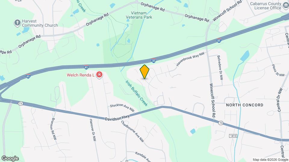 1558 Kindred Cir NW Mapa y Detalles de la Ubicación