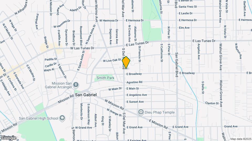 244 S Del Mar Ave Map and Location Details