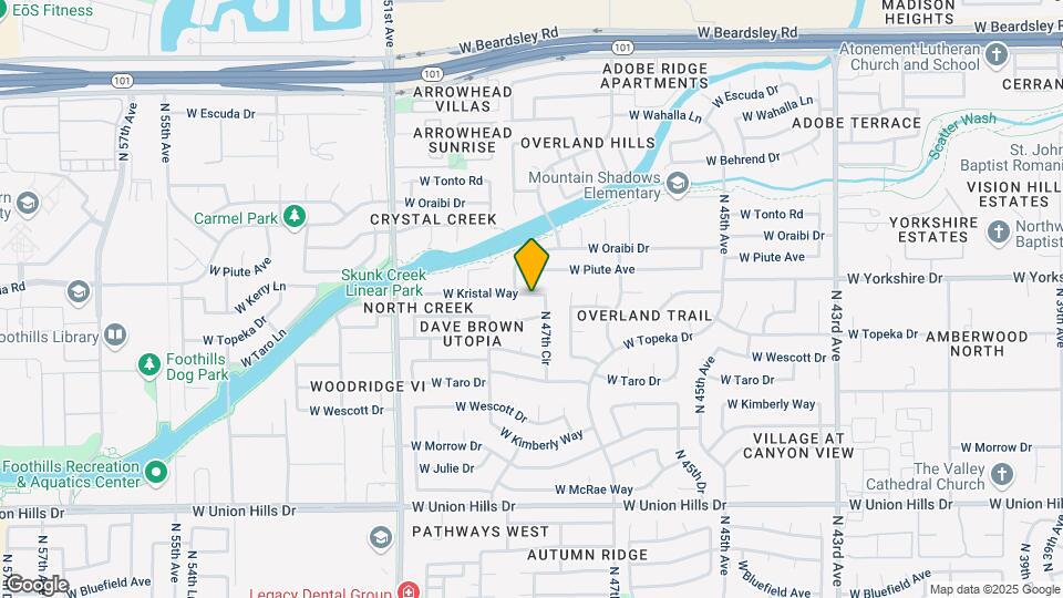 4751 W Kristal Way Mapa y Detalles de la Ubicación