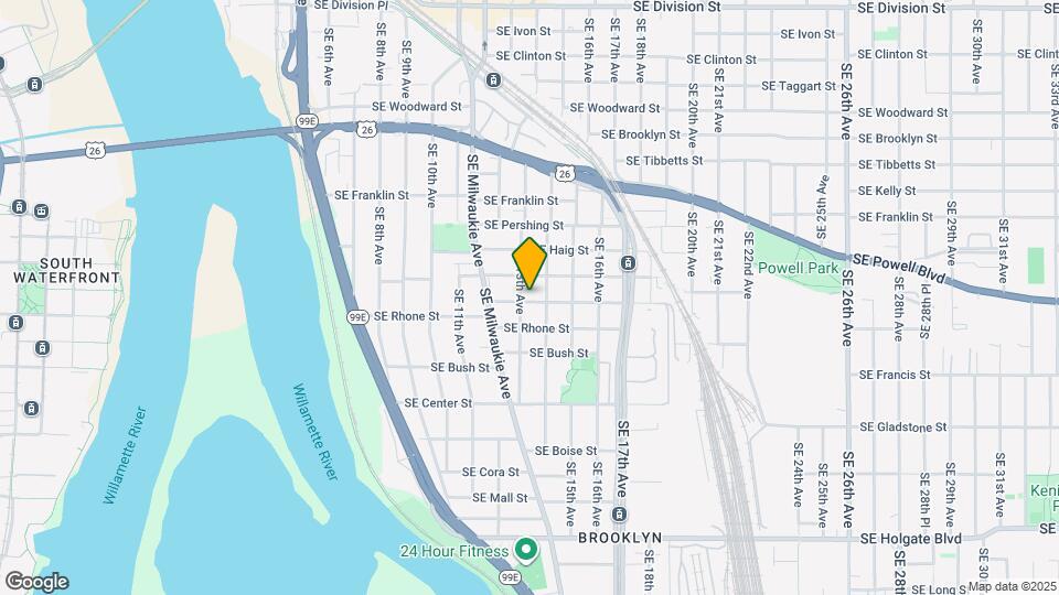 1307 SE Lafayette St Map and Location Details