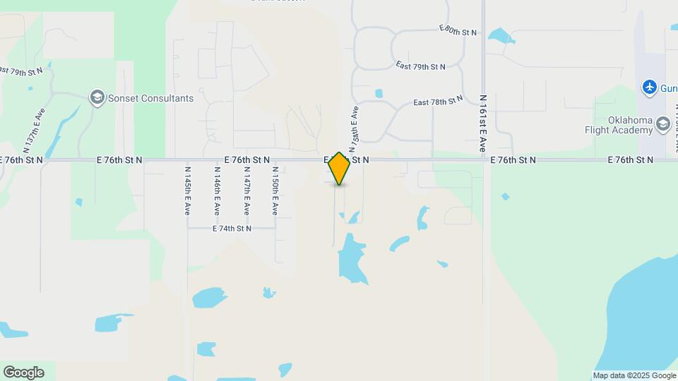 7504 N 154th E Ave Map and Location Details