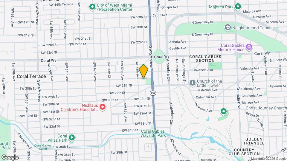 5758 SW 27th St Mapa y Detalles de la Ubicación