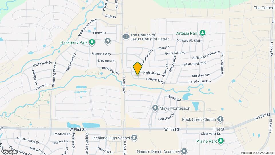 15609 Canyon Ridge Map and Location Details