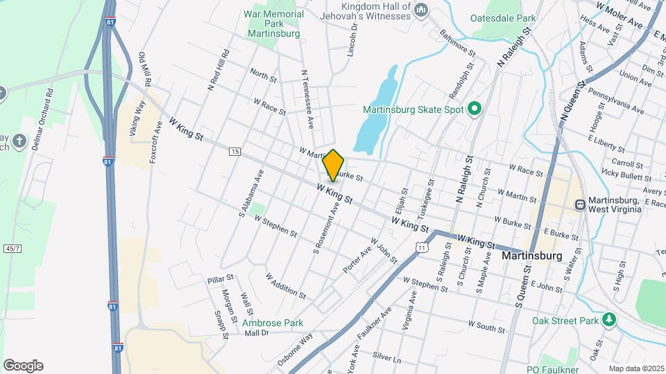 914 W King St Map and Location Details