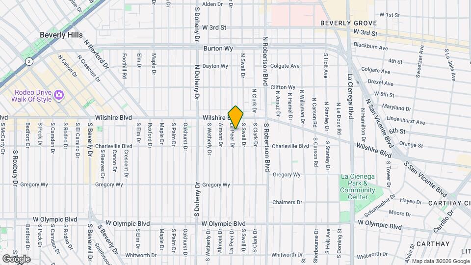 132 S La Peer Dr Map and Location Details