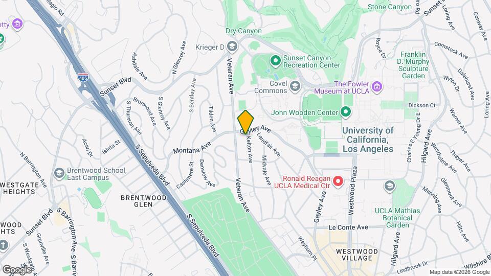 411 Kelton Ave, Unit 132 Mapa y Detalles de la Ubicación