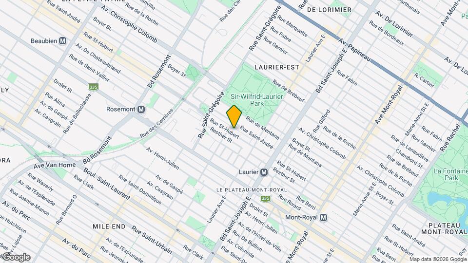 5205-5225 Rue St-Hubert Map and Location Details