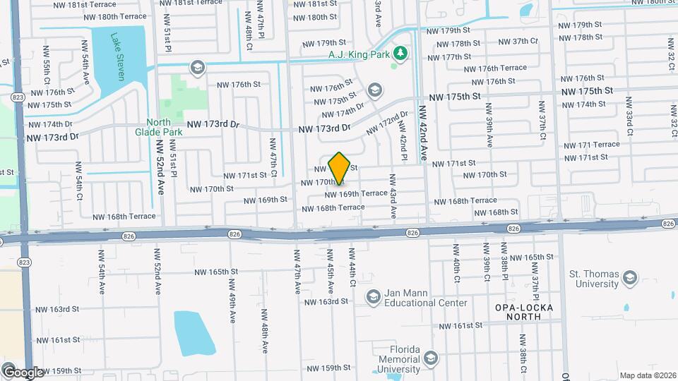 4455 NW 169th Terrace Map and Location Details