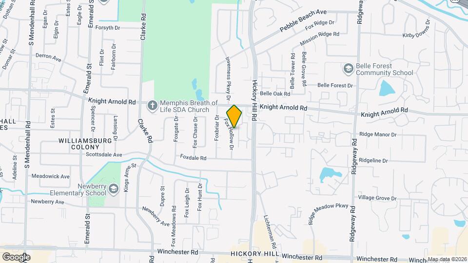 3290 Fox Hollow Dr Map and Location Details