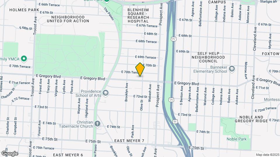 2238 E Gregory Blvd Map and Location Details