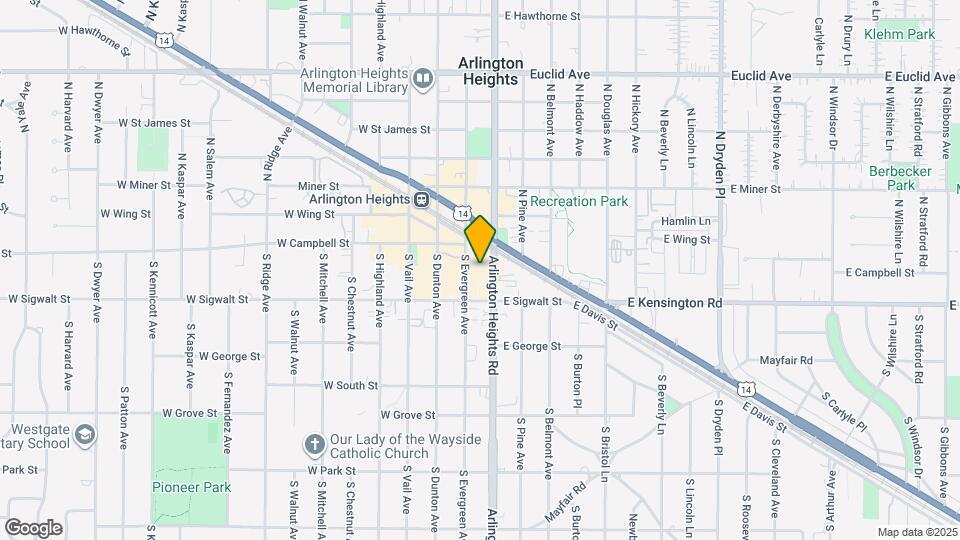 77 S Evergreen Ave Map and Location Details