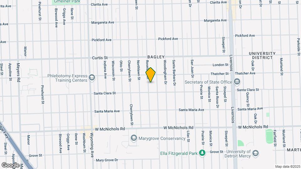 17552 Roselawn St Mapa y Detalles de la Ubicación