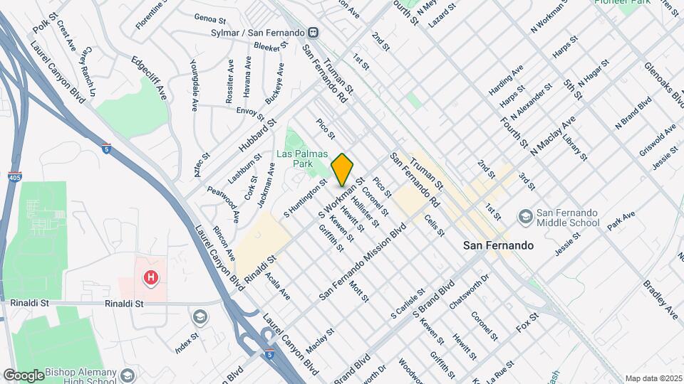 1404 Hollister St Map and Location Details