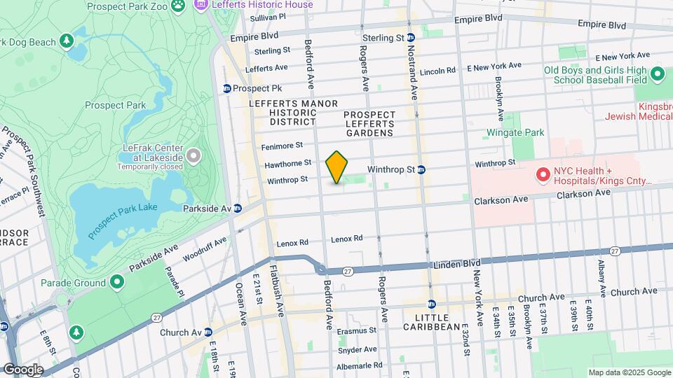 535 Parkside Ave Map and Location Details