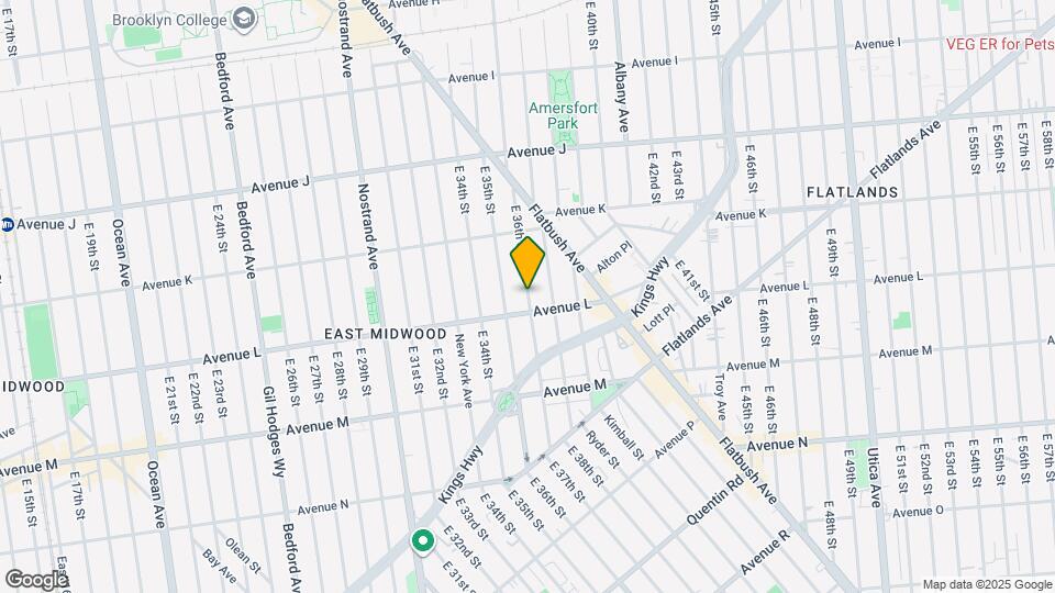 1146 E 36th St Map and Location Details