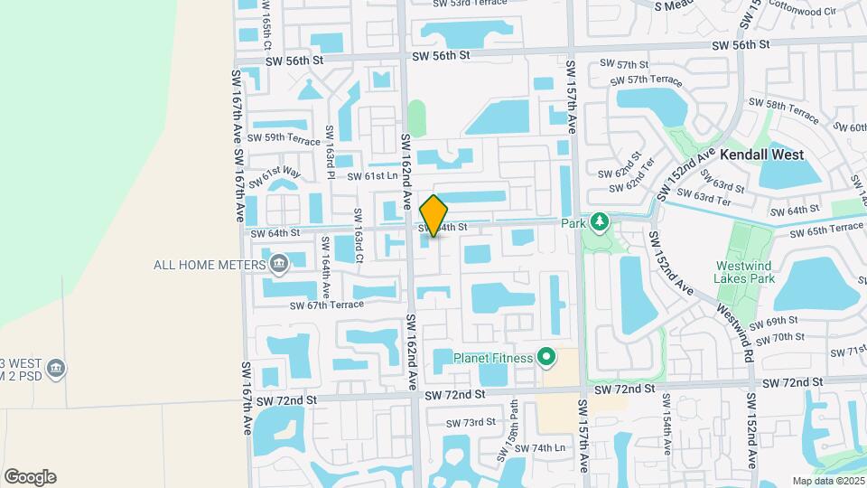 6480 SW 160th Ct Map and Location Details