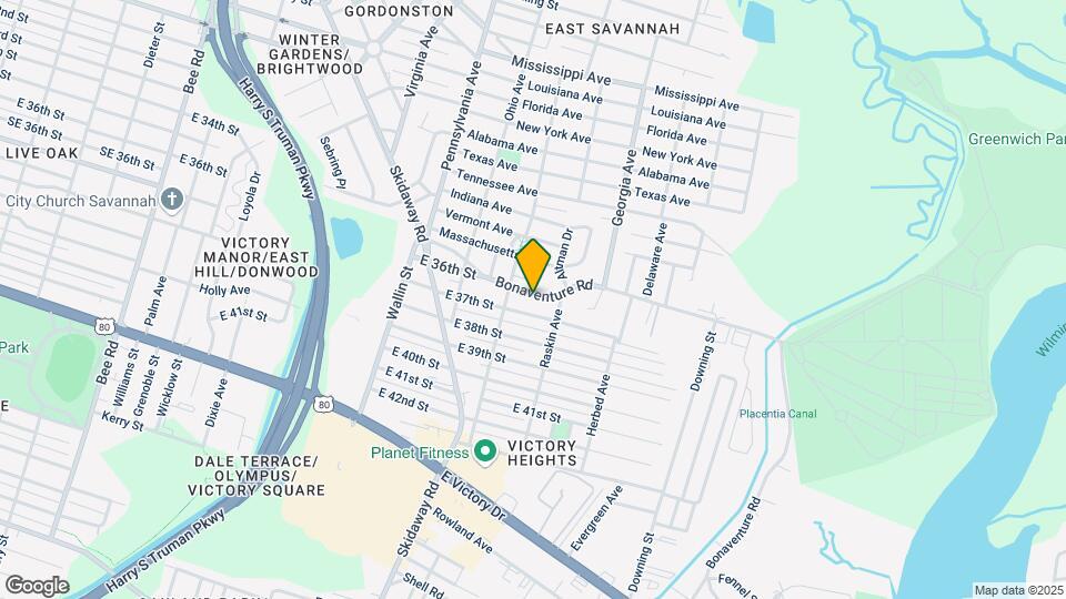 1315 Bonaventure Rd Map and Location Details