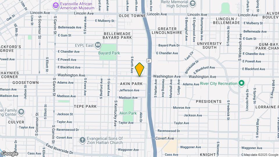 1129 Washington Ave Map and Location Details