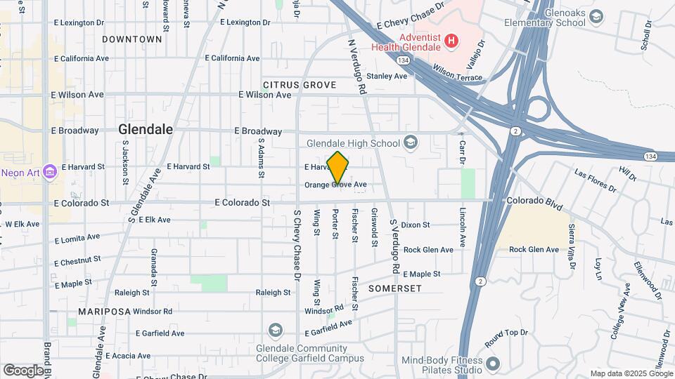 1310 Orange Grove Ave Map and Location Details