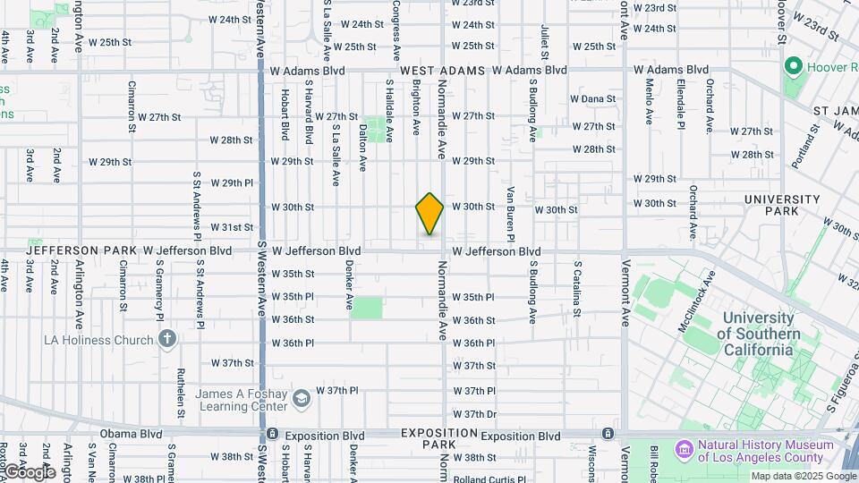 1523 W Jefferson Blvd Mapa y Detalles de la Ubicación