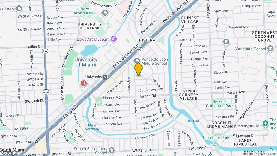 1029 Mariposa Ave Map and Location Details