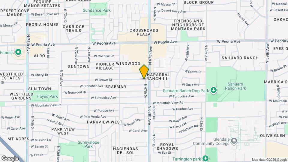 6725 W Brown St Map and Location Details