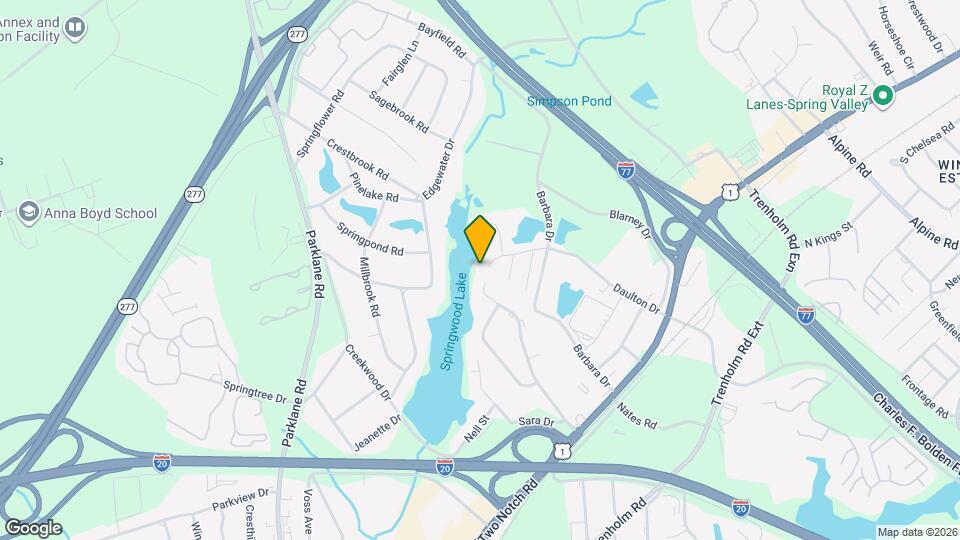 1752 Springwoods Lake Dr Map and Location Details