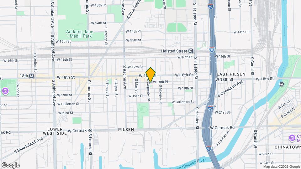 1829 S Carpenter St Map and Location Details