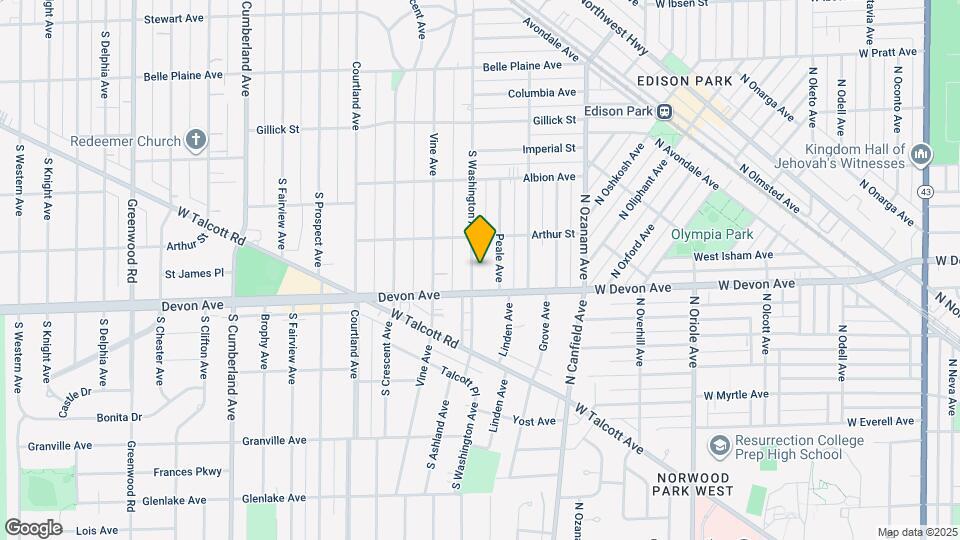 1111 S Washington Ave Map and Location Details