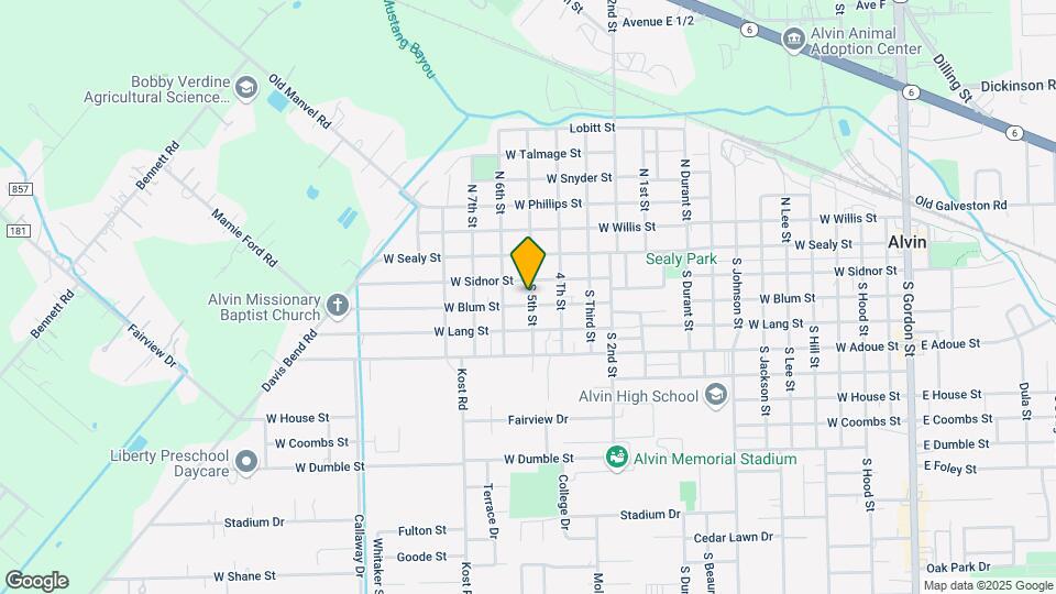 1504 W Blum St Map and Location Details