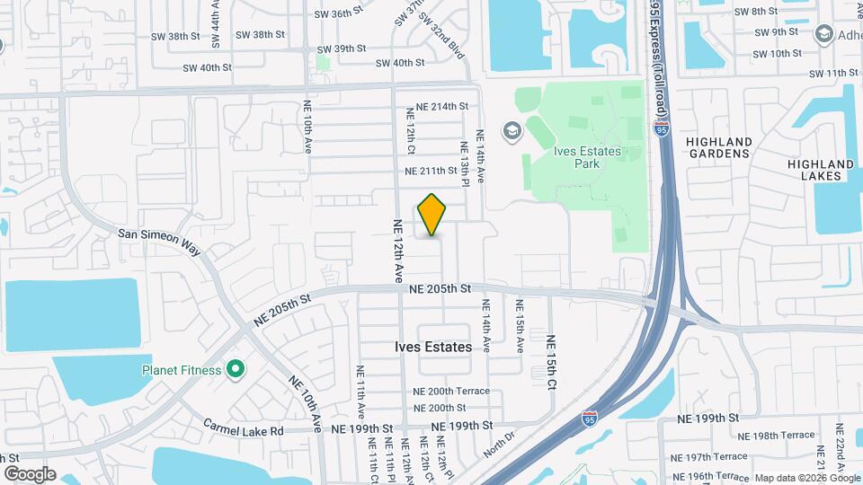 1270 NE 207th Terrace Map and Location Details