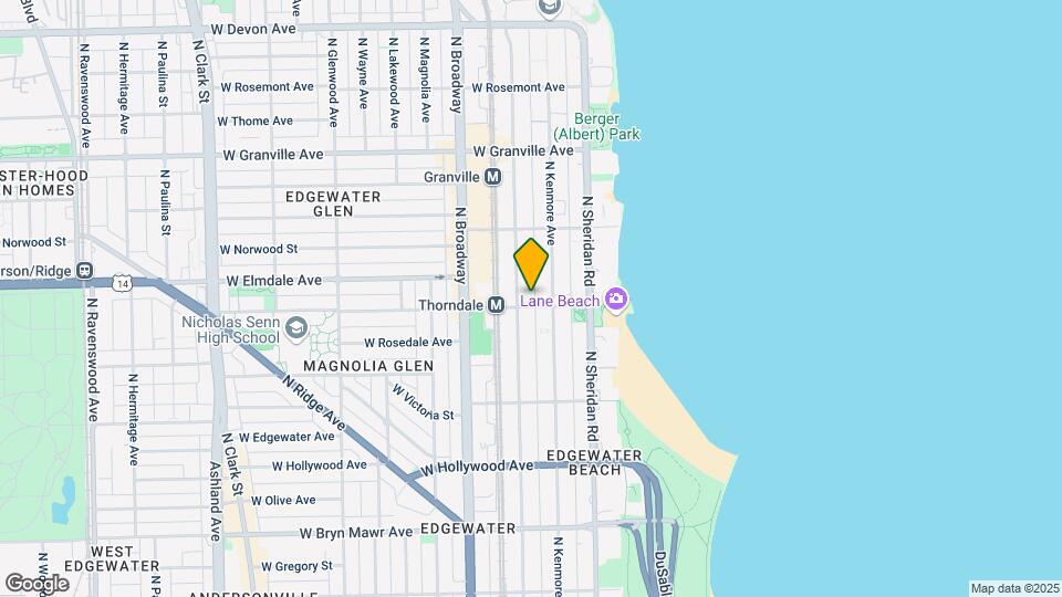 1074 W Thorndale Ave Map and Location Details