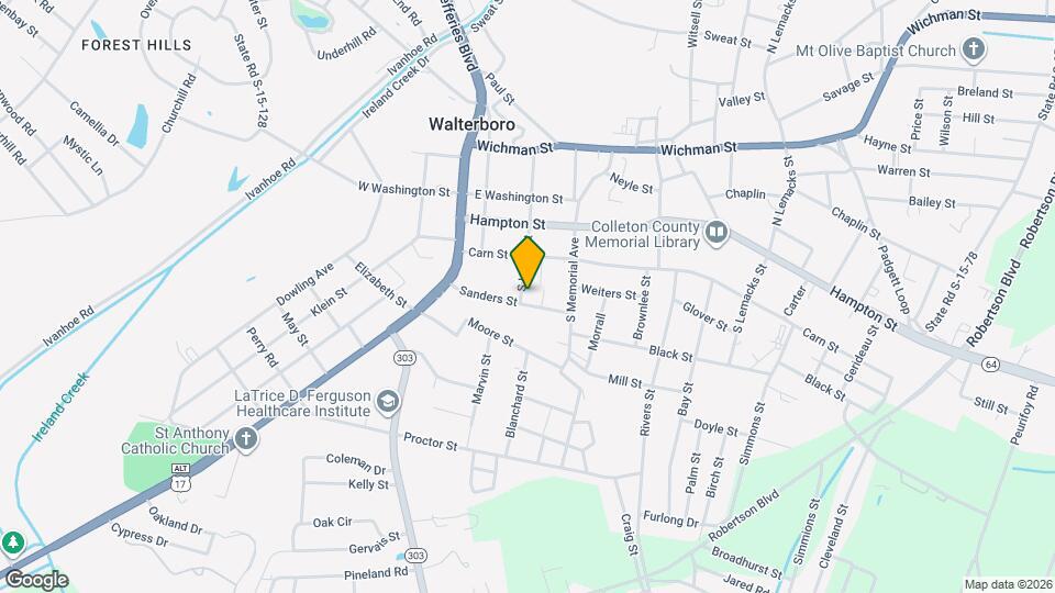 223 S Lucas St Map and Location Details