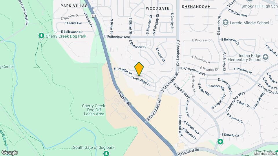 14803 E Crestridge Dr Map and Location Details