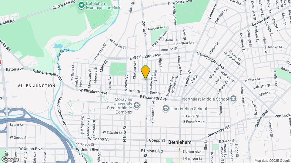 1403 Center St Map and Location Details