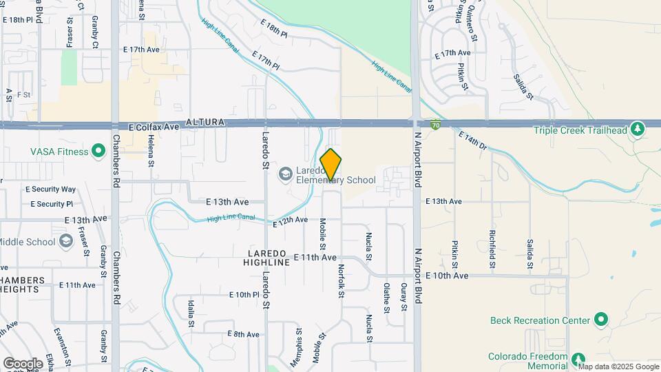 16453 E 13th Pl Map and Location Details
