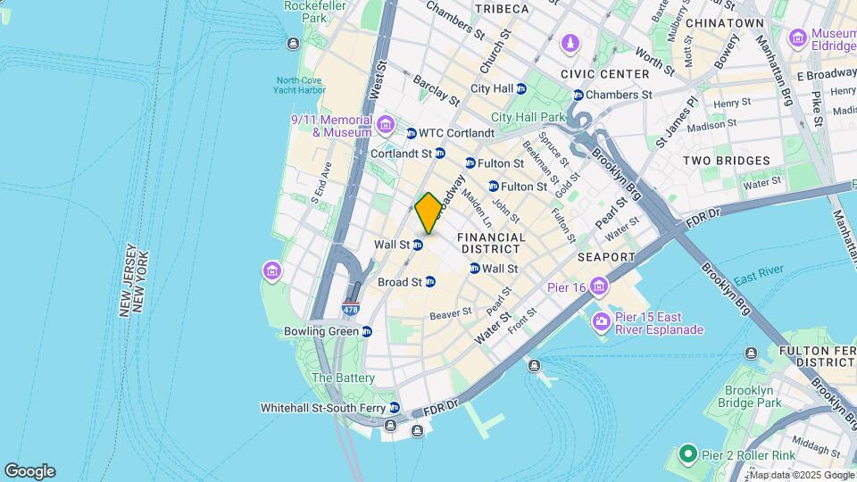 Wall St Mapa y Detalles de la Ubicación