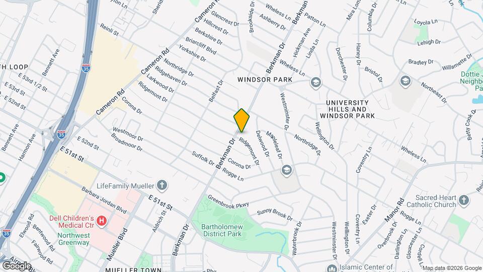 1702 Ridgemont Dr Mapa y Detalles de la Ubicación