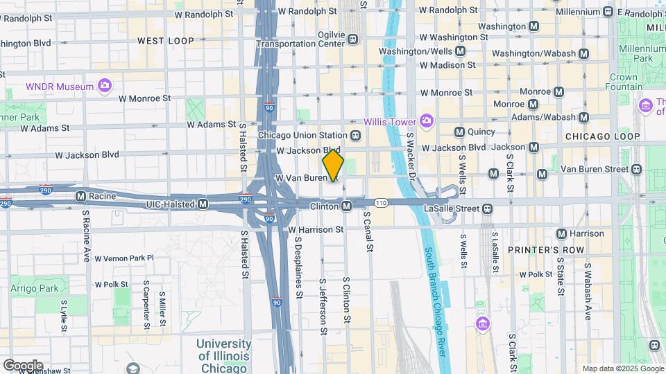 420 S Clinton St Map and Location Details