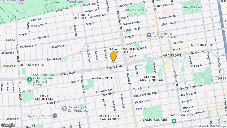 2330-2334-2334 Geary Blvd Map and Location Details