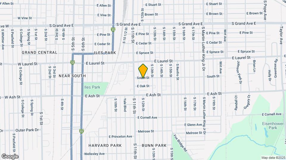 1200 E South St Mapa y Detalles de la Ubicación