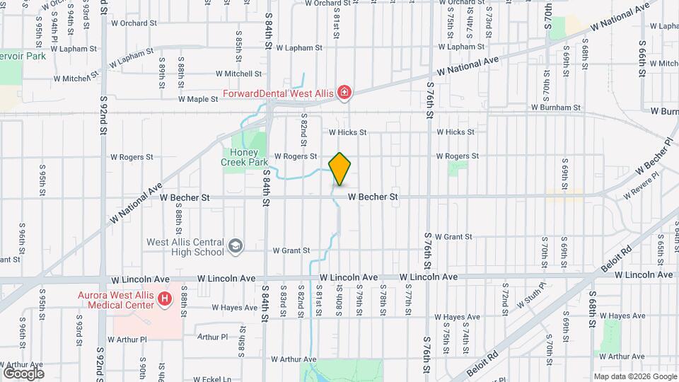 7936 W Becher St, Unit Upper Map and Location Details