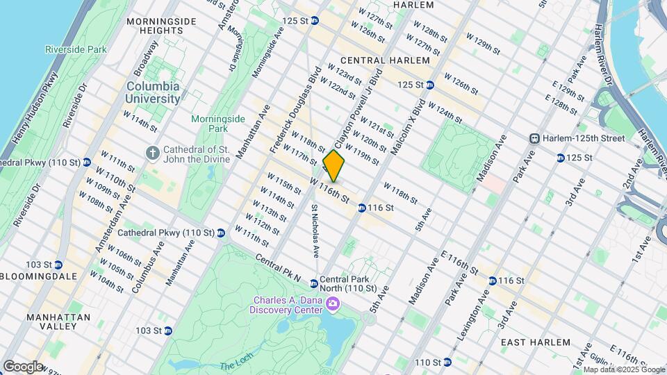 141 W 116th St Mapa y Detalles de la Ubicación