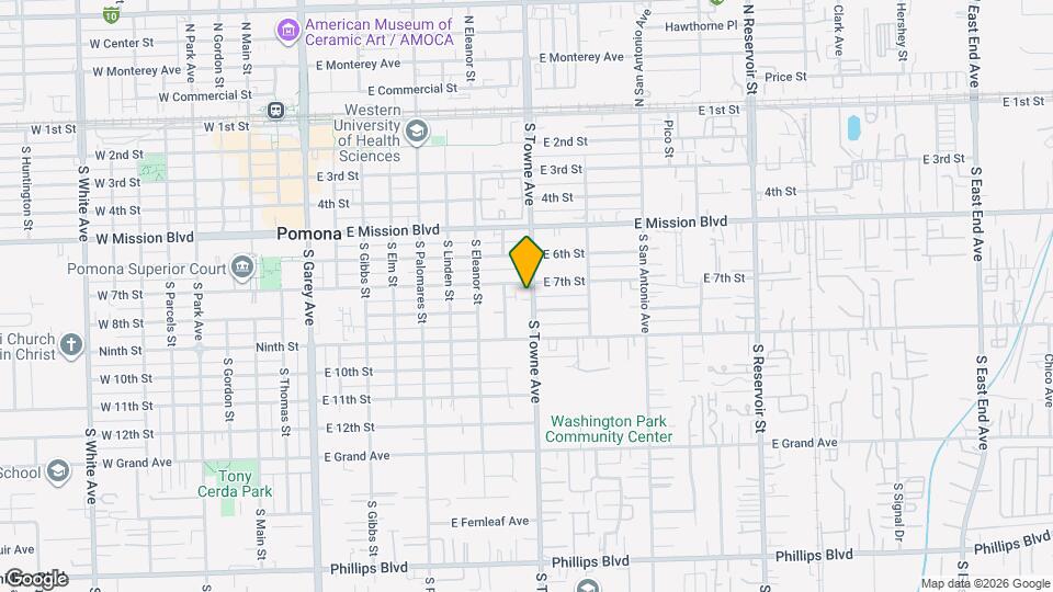 729 S Towne Ave, Unit 729 Mapa y Detalles de la Ubicación