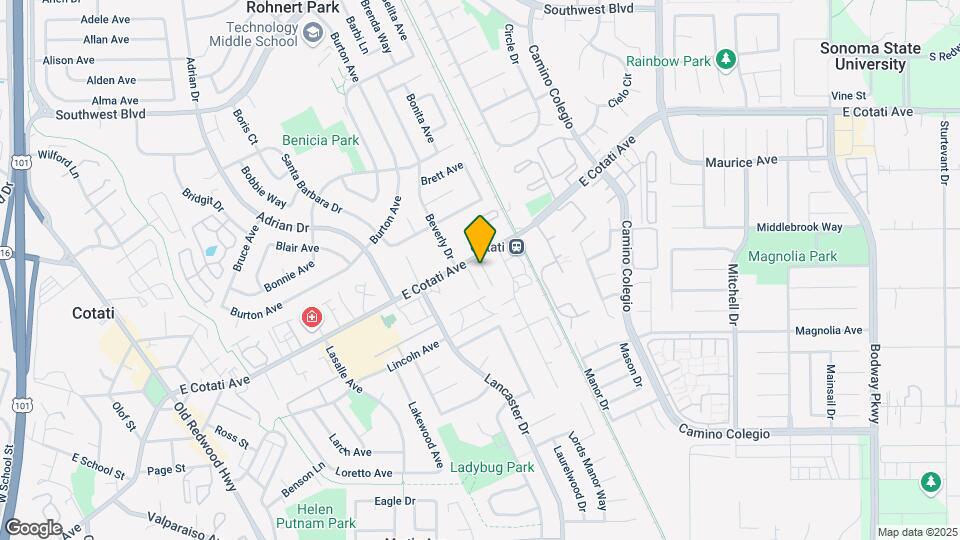 906 E Cotati Ave Mapa y Detalles de la Ubicación