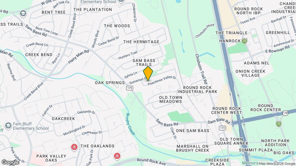 1622 Peachtree Valley Dr Map and Location Details