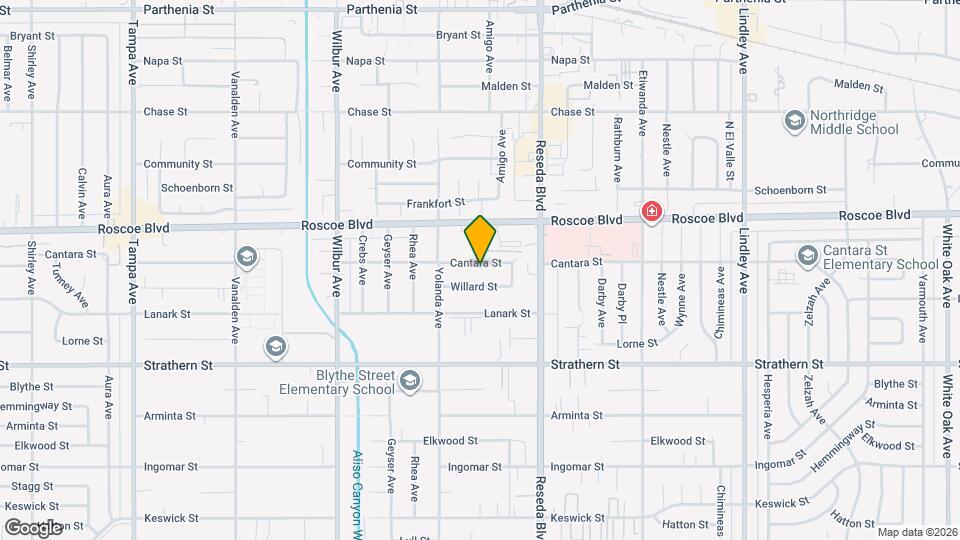 18600 Cantara St Map and Location Details