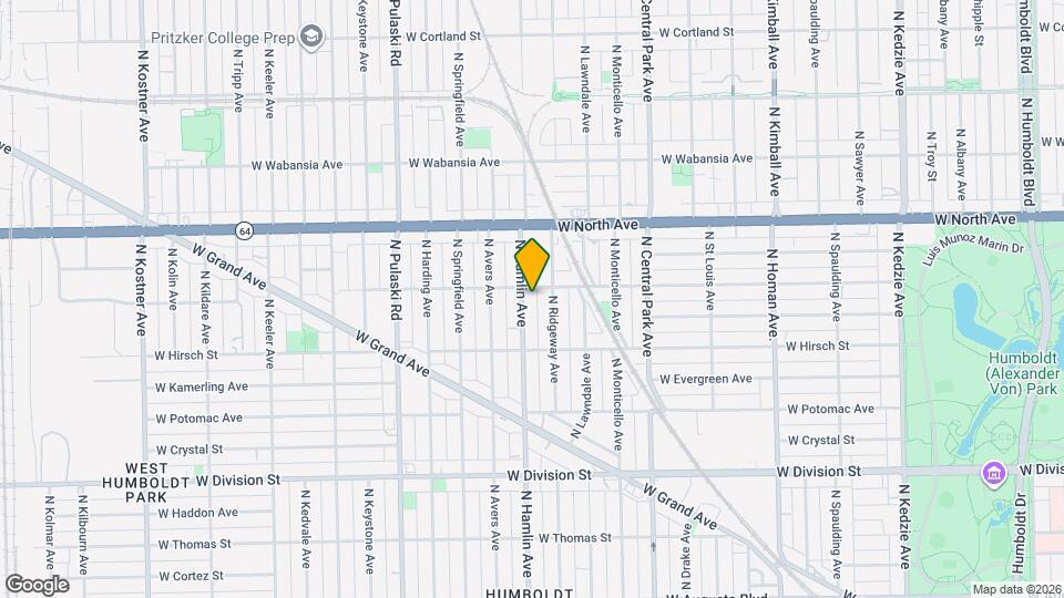 1451 N Hamlin Ave, Unit G Mapa y Detalles de la Ubicación